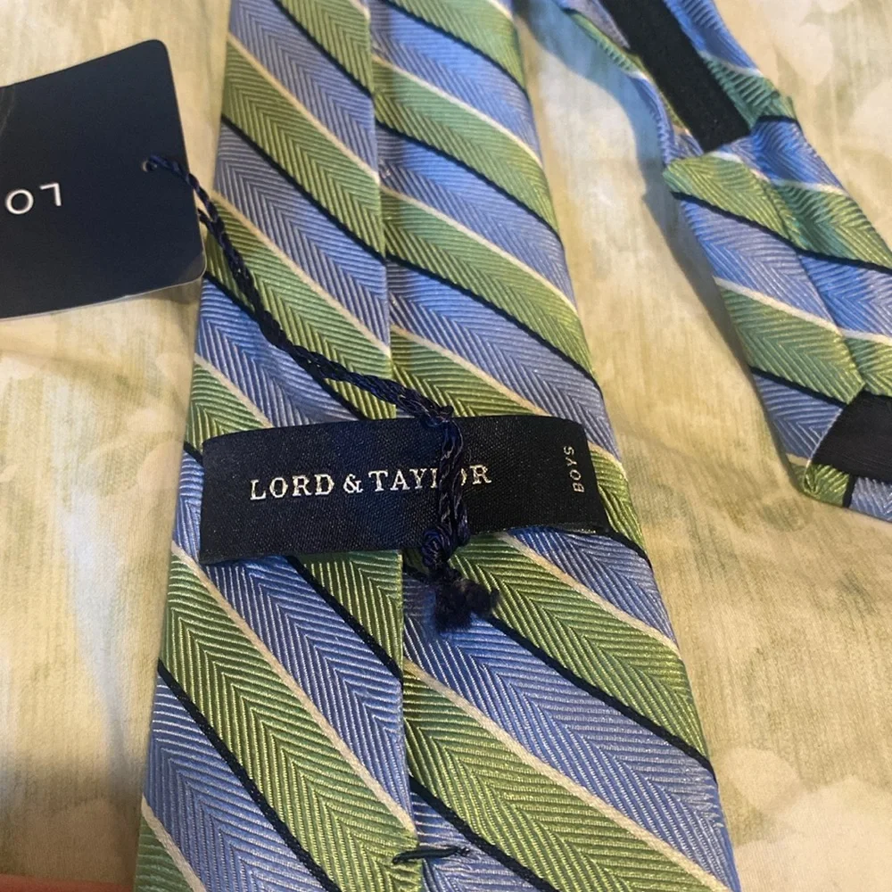 Boy's Assorted Patterned Ties - Blue, Purple, Green